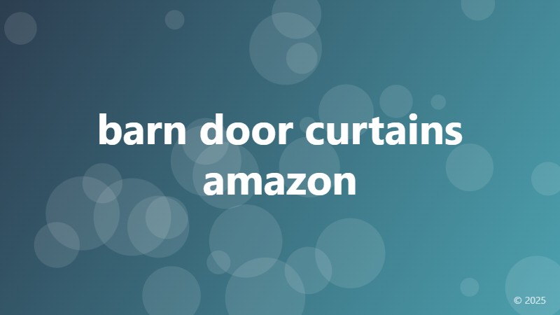 barn door curtains amazon