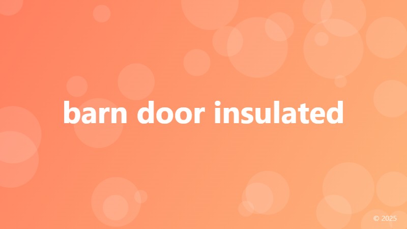 barn door insulated