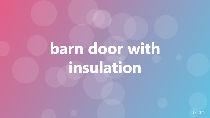 barn door with insulation