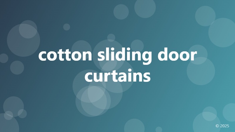 cotton sliding door curtains
