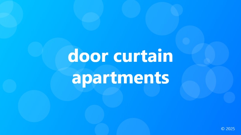 door curtain apartments