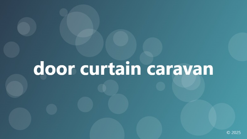 door curtain caravan