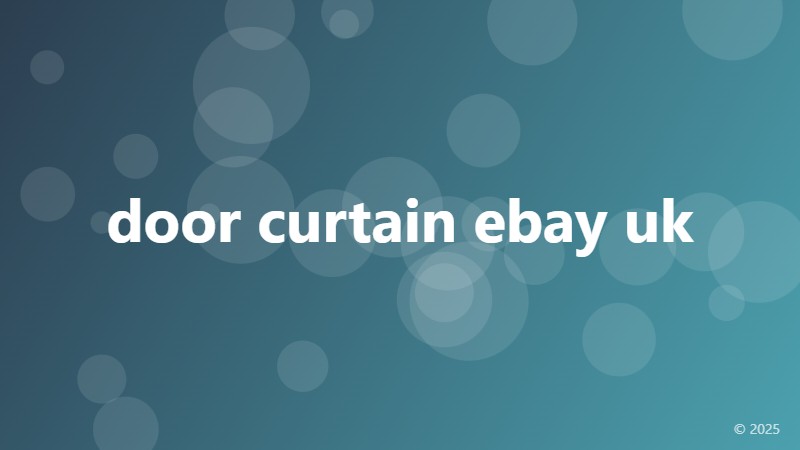 door curtain ebay uk