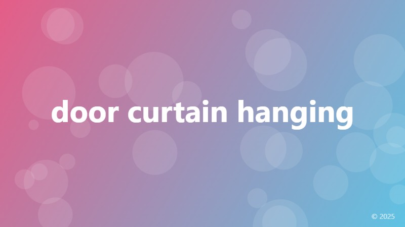 door curtain hanging