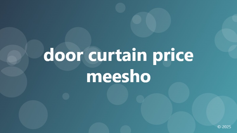 door curtain price meesho