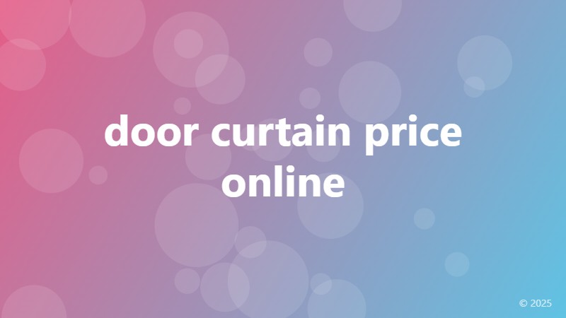 door curtain price online