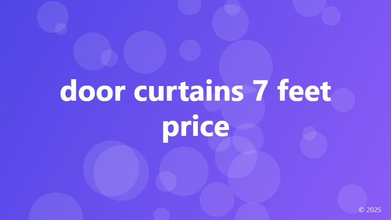 door curtains 7 feet price