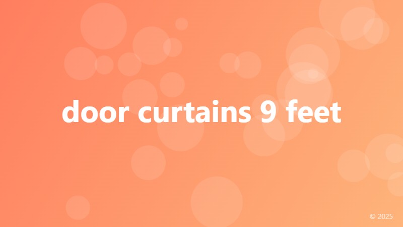 door curtains 9 feet