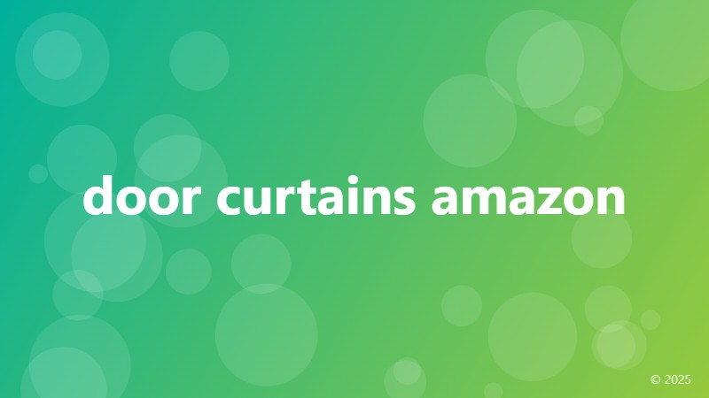door curtains amazon