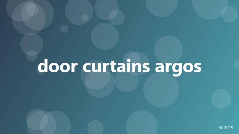 door curtains argos