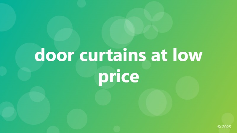 door curtains at low price
