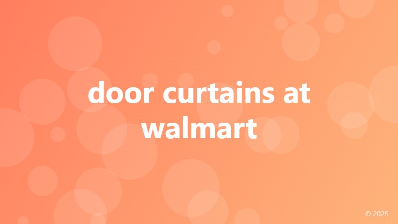 door curtains at walmart