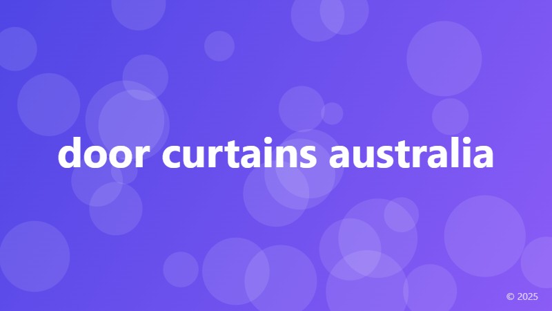 door curtains australia