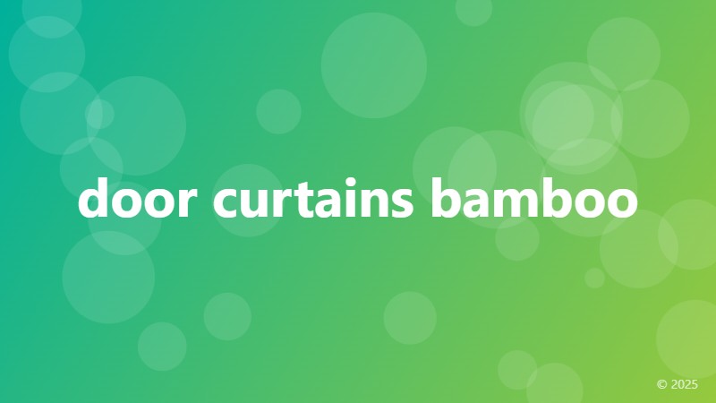 door curtains bamboo