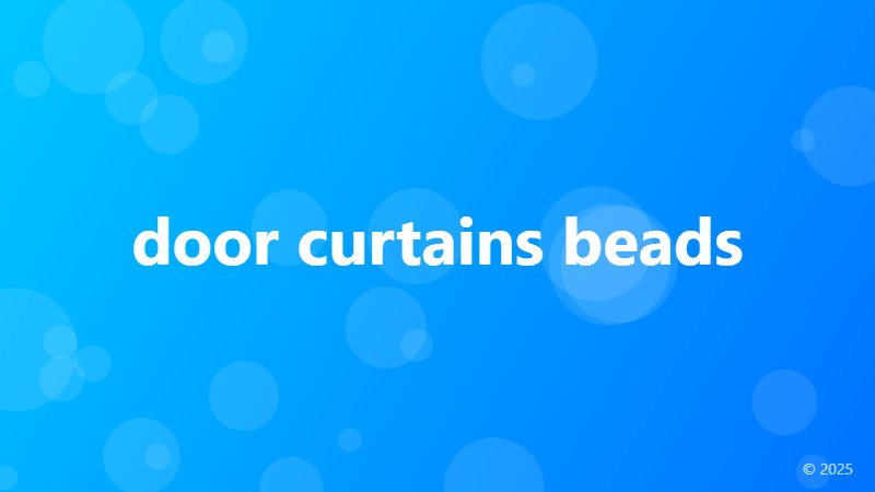 door curtains beads
