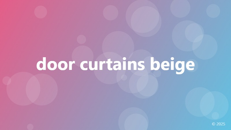 door curtains beige