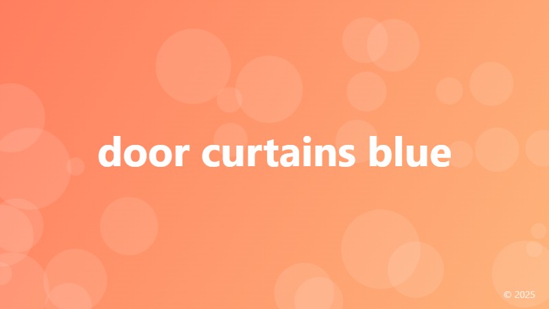 door curtains blue