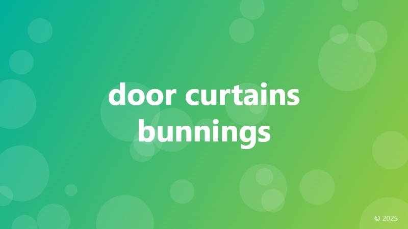 door curtains bunnings