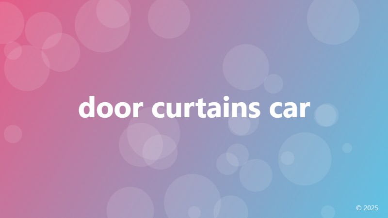 door curtains car