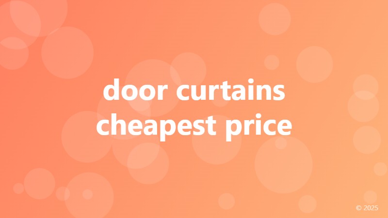 door curtains cheapest price