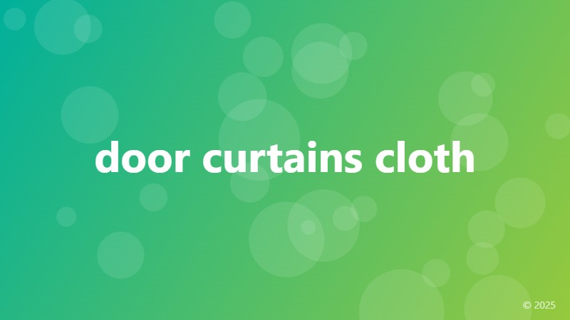 door curtains cloth