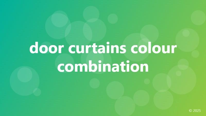 door curtains colour combination
