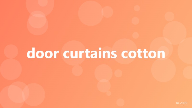 door curtains cotton