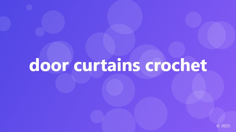 door curtains crochet