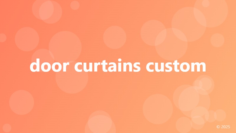 door curtains custom