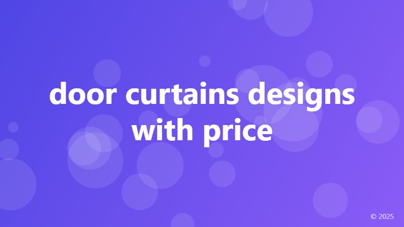 door curtains designs with price