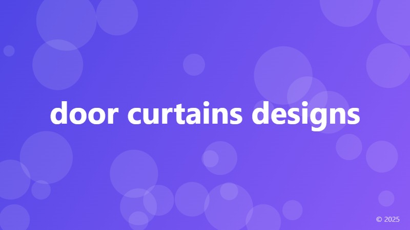 door curtains designs