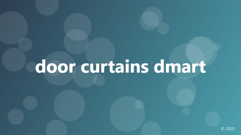 door curtains dmart