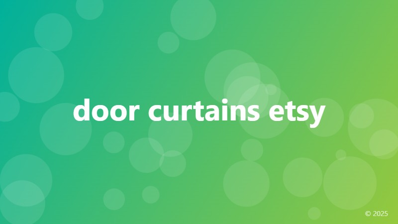 door curtains etsy