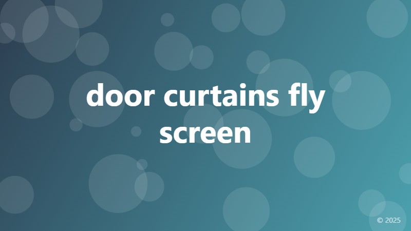 door curtains fly screen