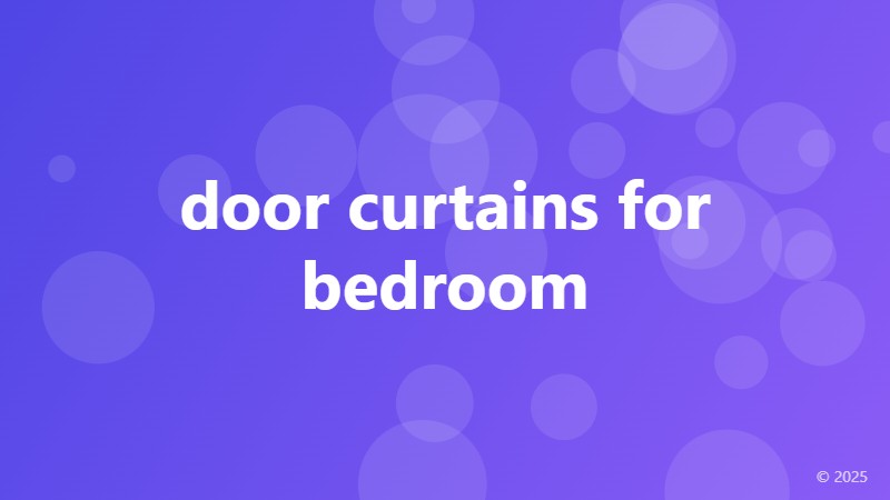 door curtains for bedroom