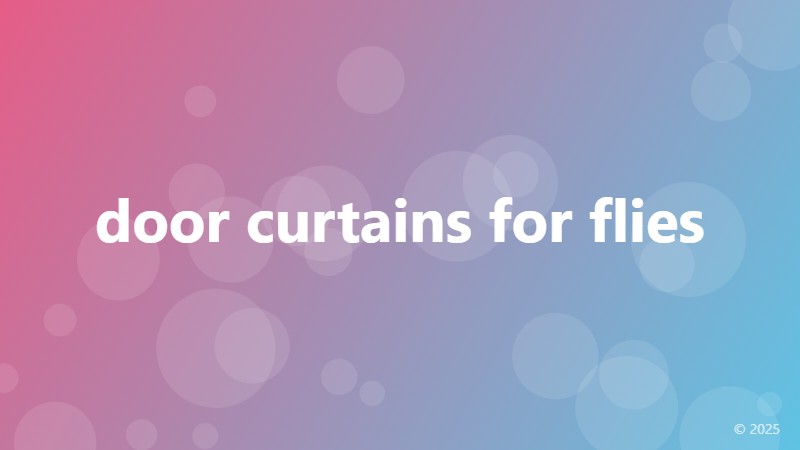 door curtains for flies