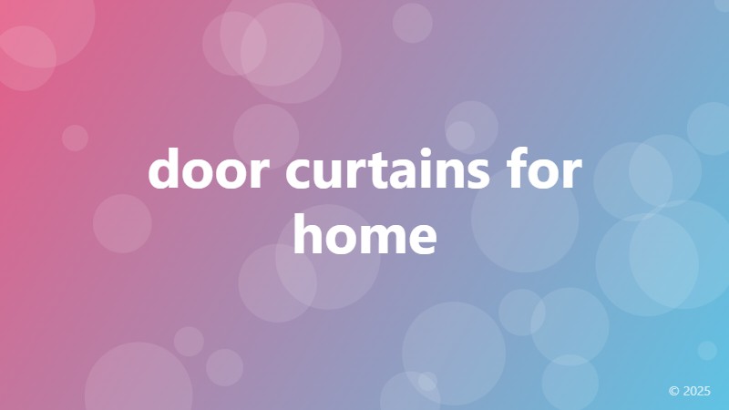 door curtains for home