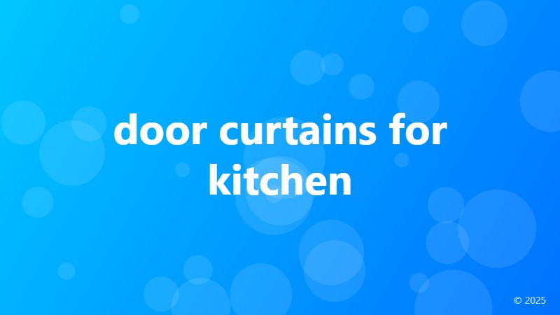 door curtains for kitchen
