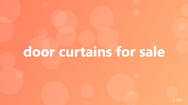door curtains for sale
