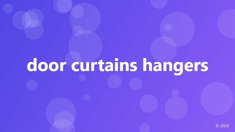 door curtains hangers