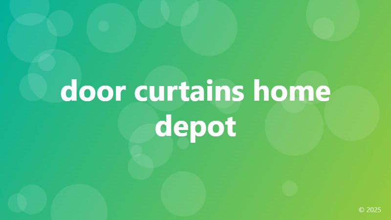 door curtains home depot