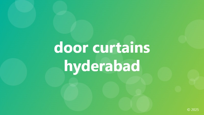 door curtains hyderabad