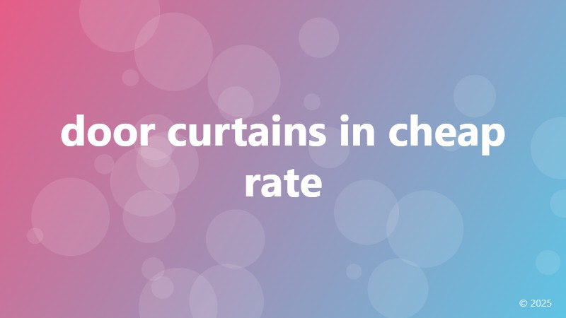 door curtains in cheap rate