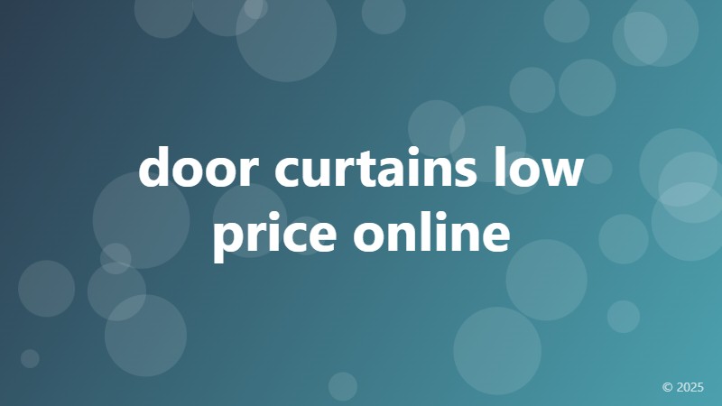 door curtains low price online