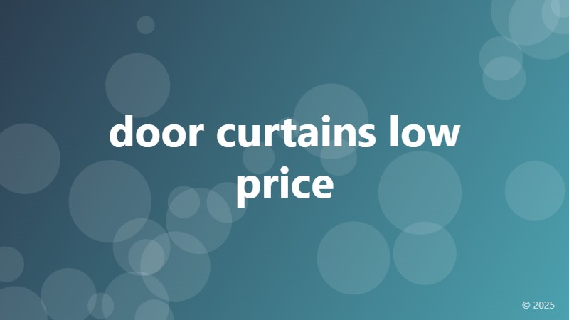 door curtains low price