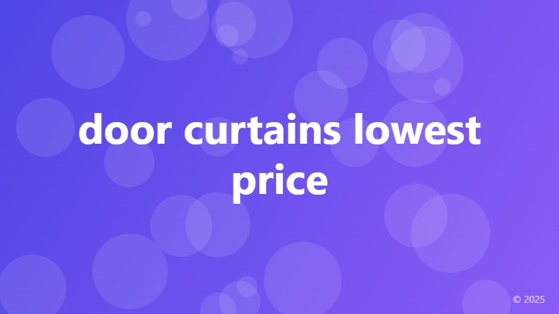 door curtains lowest price