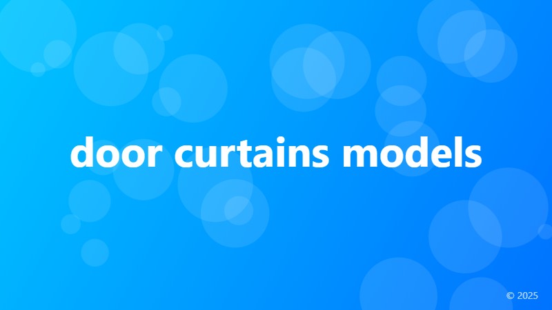 door curtains models