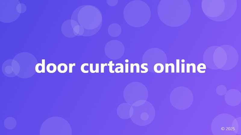 door curtains online