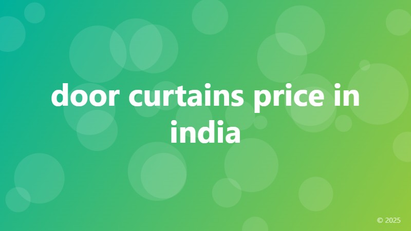 door curtains price in india