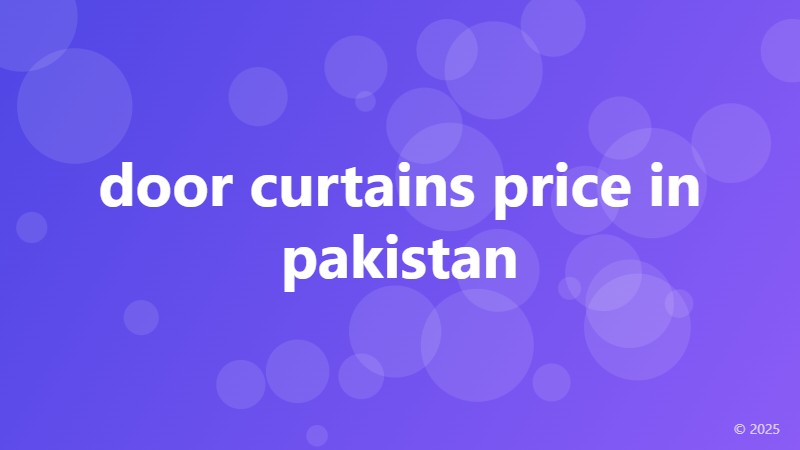 door curtains price in pakistan